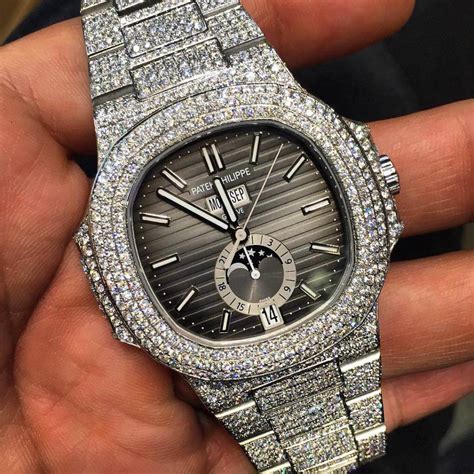 iced out patek philippe cheap|patek philippe nautilus with diamonds.